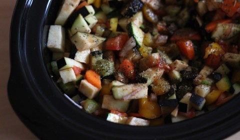 Caponata in cottura nella Slow Cooker